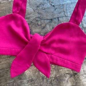 Hot pink Free People crop top